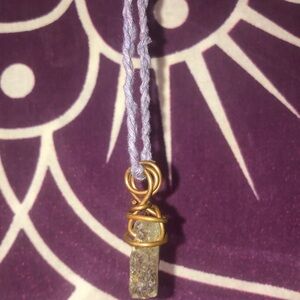 Handcrafted Crystal Pendant Hemp Necklace